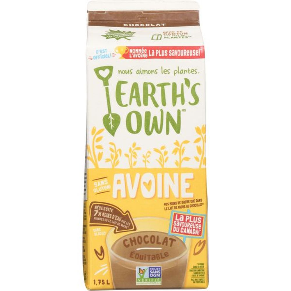 Earth's Own ,boisson Chocolatée À L'avoine Enrichie, 1,75 L