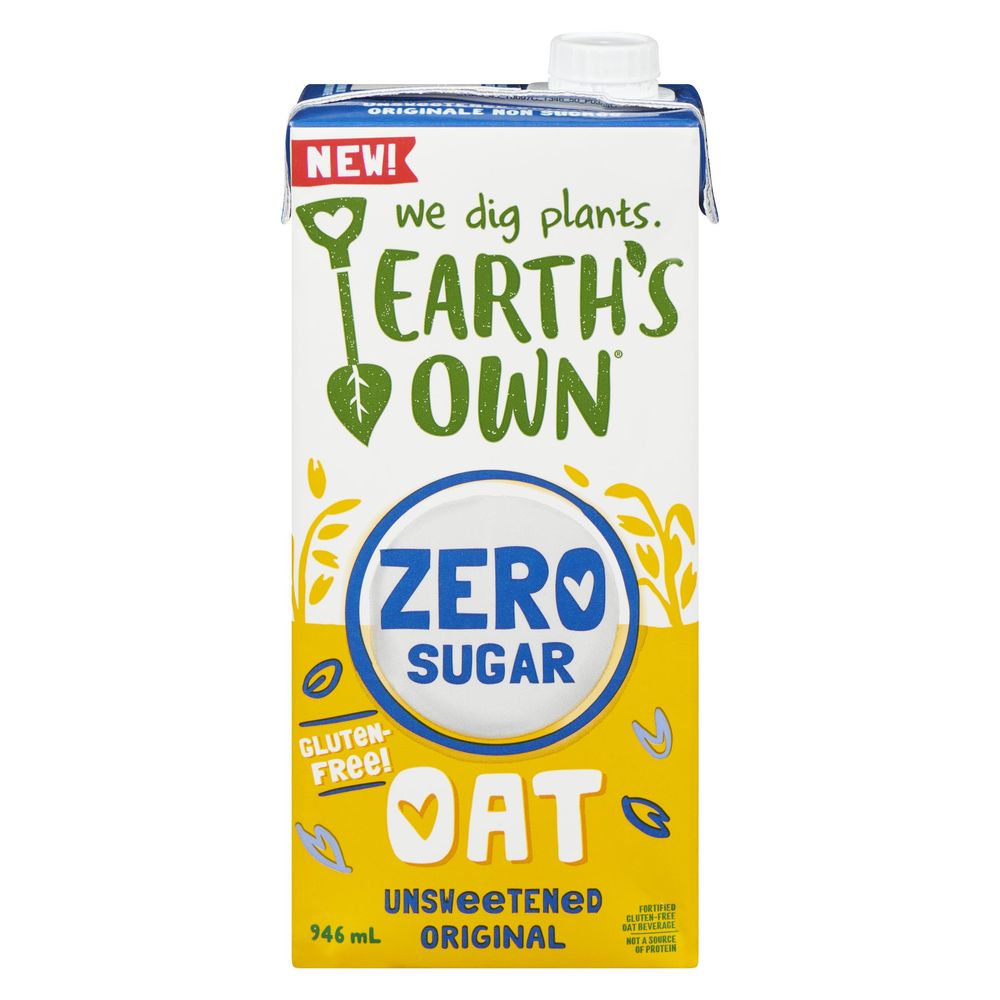 Earth's Own ,lait D'avoine Original Non Sucré Sans Sucre, 946 Ml