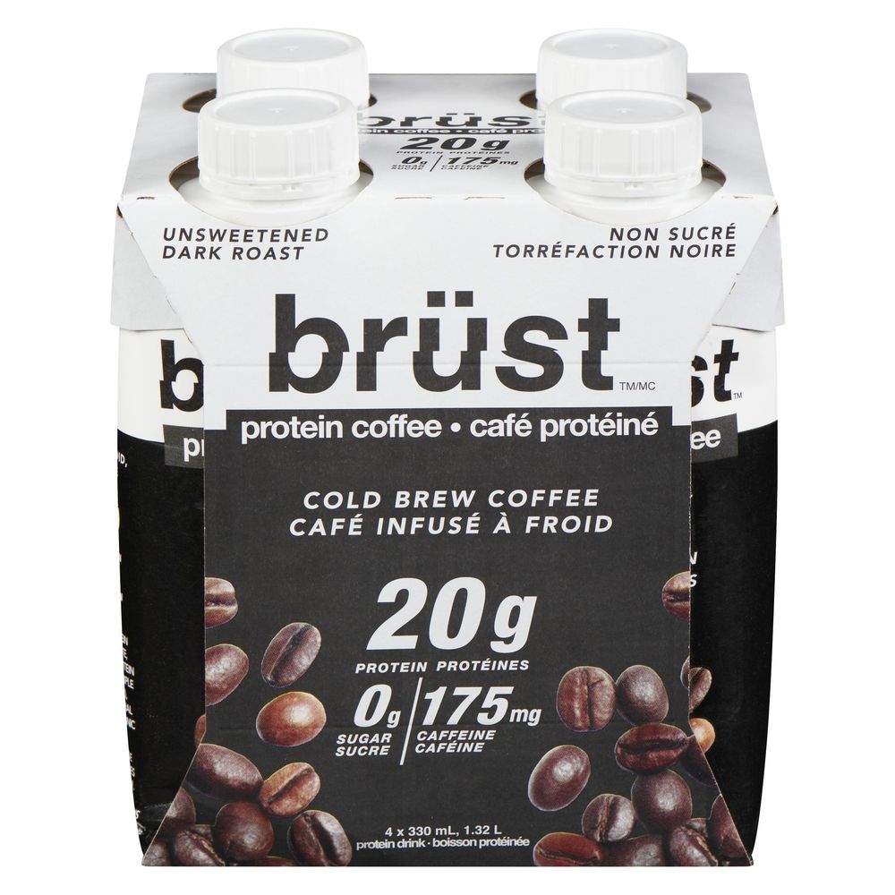 Brust Dark Roast Cold Brew Protein Coffee, 1320 Ml