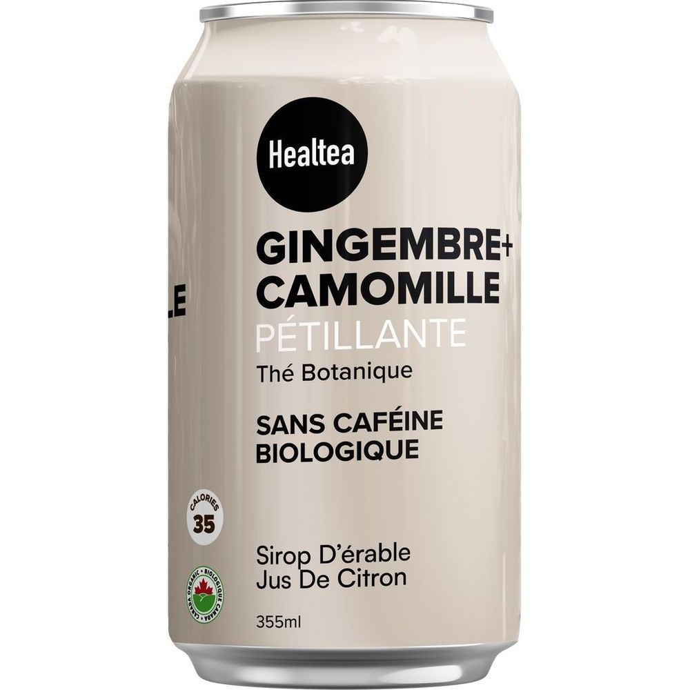 Healtea Ginger Plus Chamomile Sparkling Herbal Tea, 355 Ml -- 12 Per Case