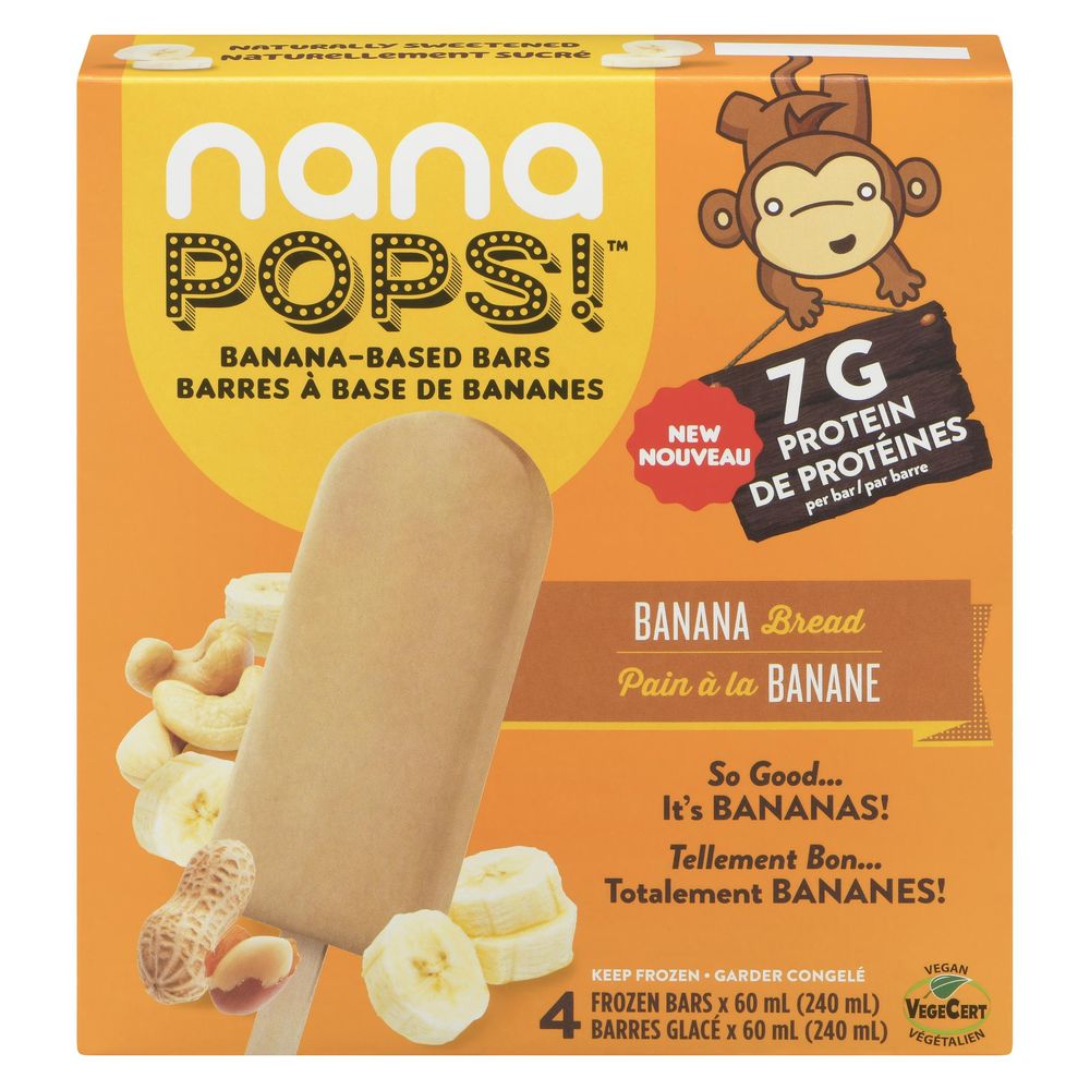 Nanapops Banana Bread Banana-based Bar, 240 Ml