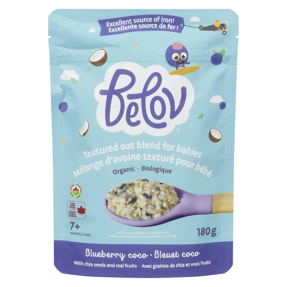 Belov Textured Blueberry Coco Oat Blend For Baby, 180 G