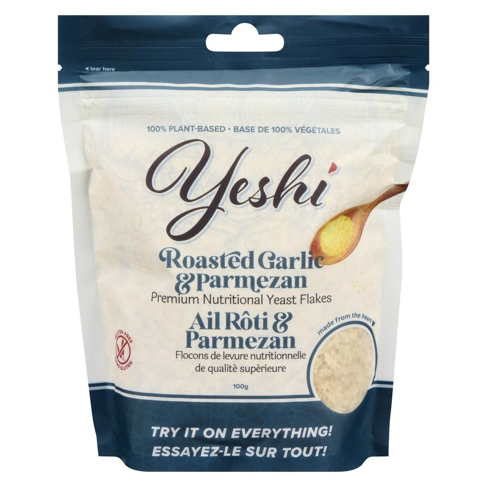 Yeshi Roasted Garlic And Parmezan Nutritional Yeast Flakes, 100 G -- 6 Per Case