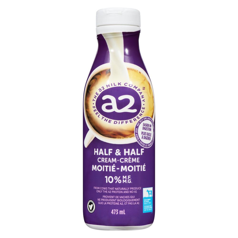 A2 Milk Half And Half 10 Percent Milk Fat Cream, 473 Ml