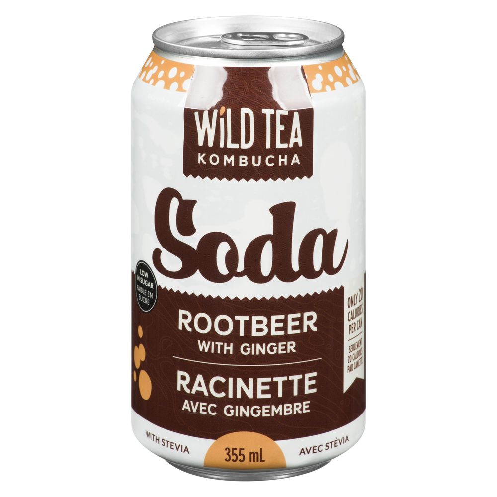 Wild Tea Kombucha ,bière De Racine Avec Gingembre, 355 Ml