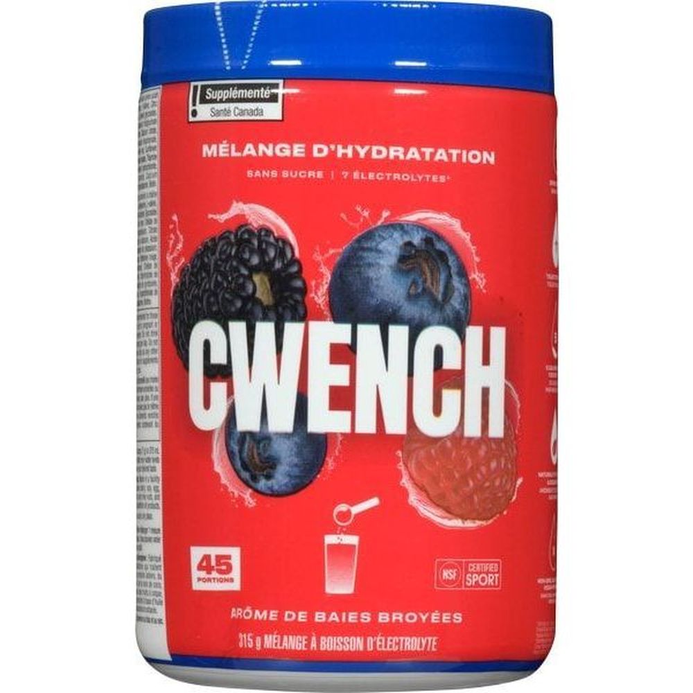 Cwench Hydration Berry Crush Electrolyte Drink Mix, 315 G -- 6 Per Case