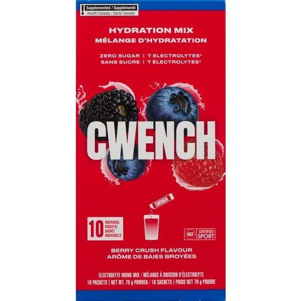 Cwench Hydration Berry Crush Electrolyte Drink Mix, 70 G -- 12 Per Case