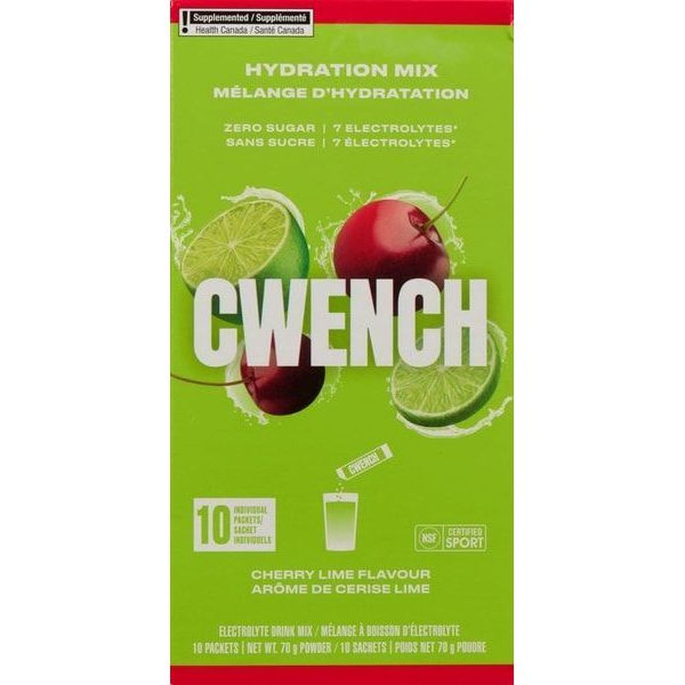 Cwench Hydration Cherry Lime Electrolyte Drink Mix, 70 G -- 12 Per Case