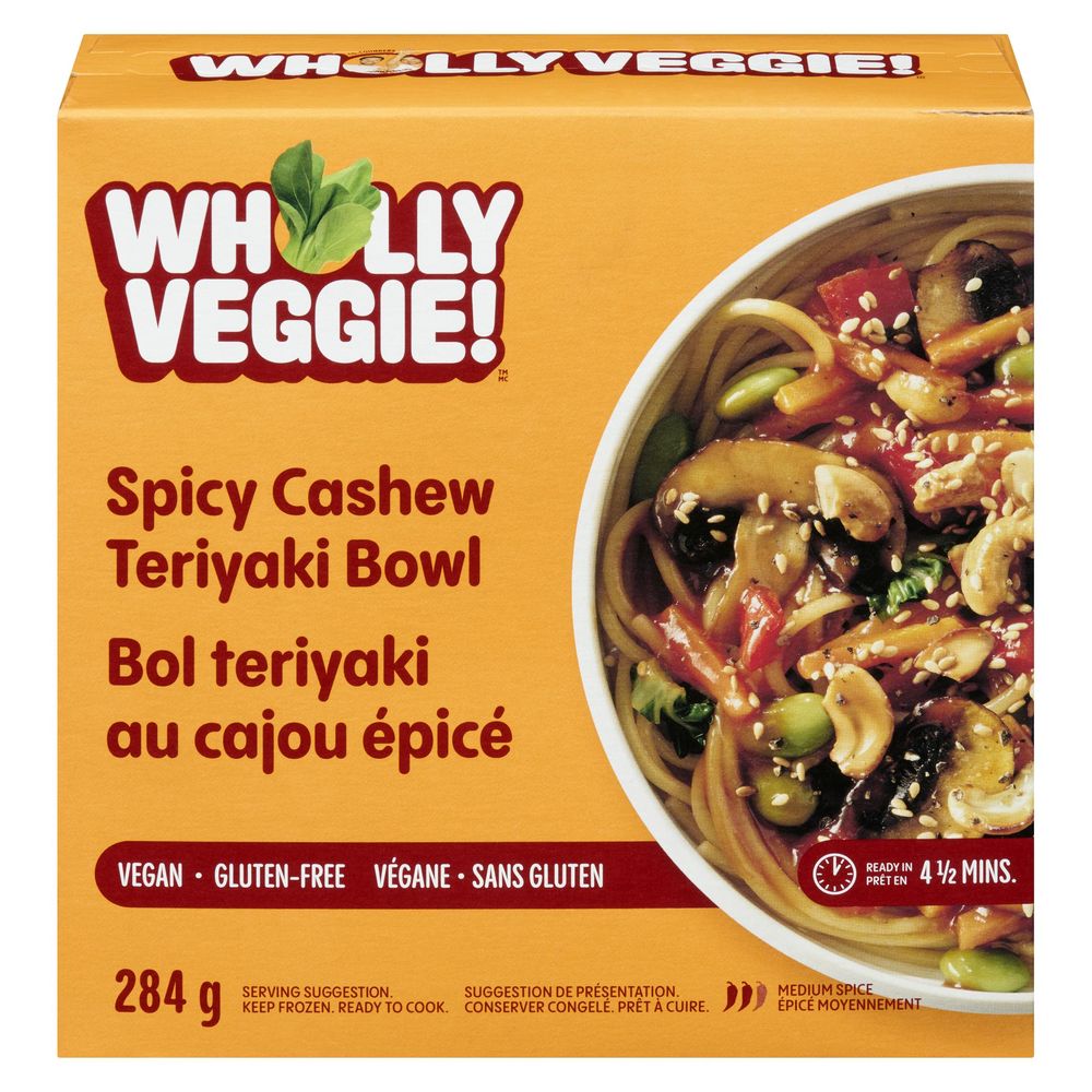 Wholly Veggie ,bol De Teriyaki Épicé Aux Noix De Cajou, 284 G