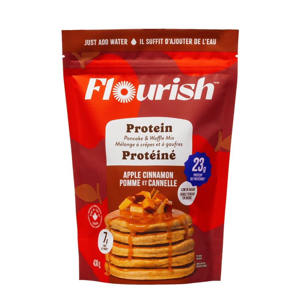 Flourish Apple Cinnamon Protein Pancake Mix, 430 G