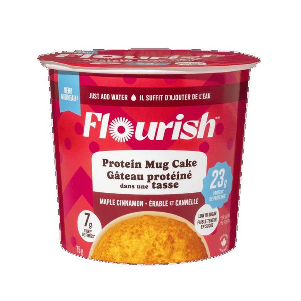 Flourish Low Sugar Maple Cinnamon Protein Mug Cake, 75 G