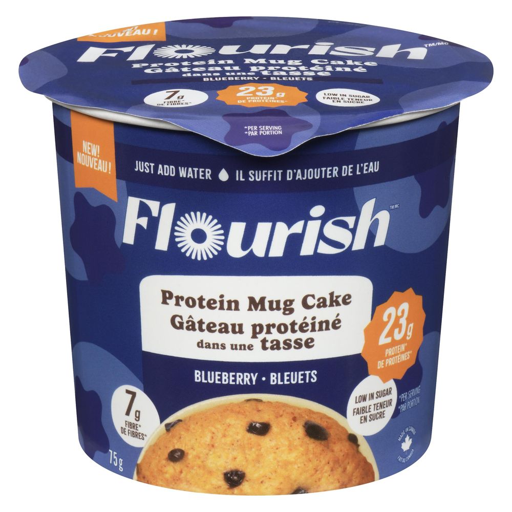 Flourish Blueberry Protein Mug Cakes, 75 G