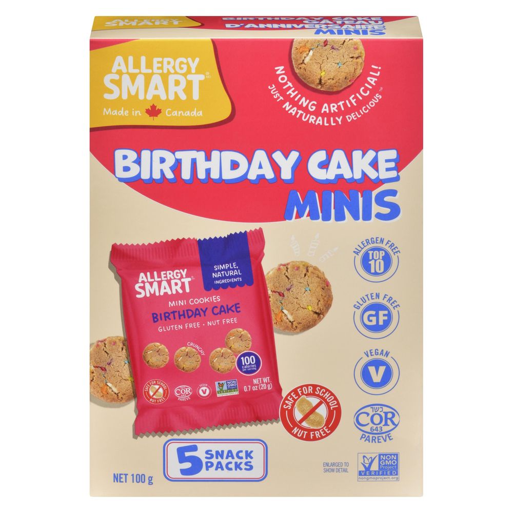 Allergy Smart ,biscuits Gâteau D'anniversaire, 100 G