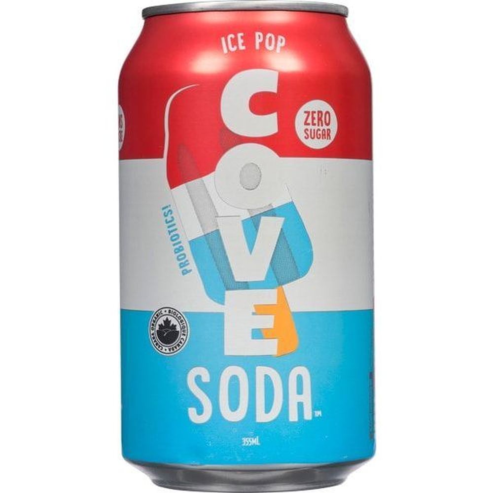 Cove Soda Glacé Probiotique, 355 Ml – 12 Par Boîte