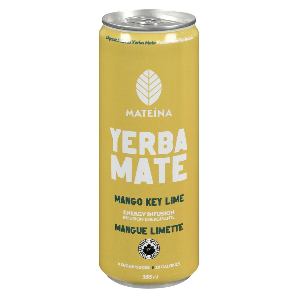 Mateina Organic Mango Key Lime Energy Infusion Yerba Mate, 355 Ml