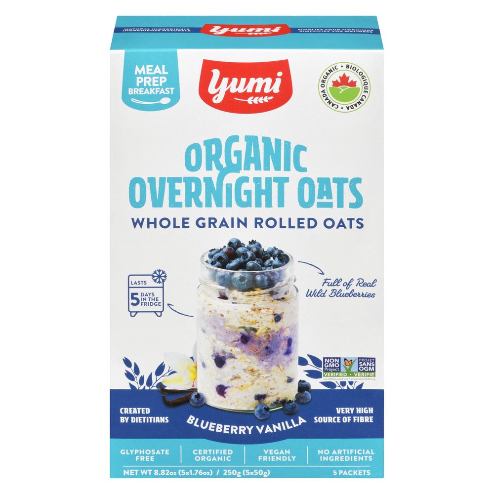 Yumi Blueberry Vanilla Overnight Oats, 250 G