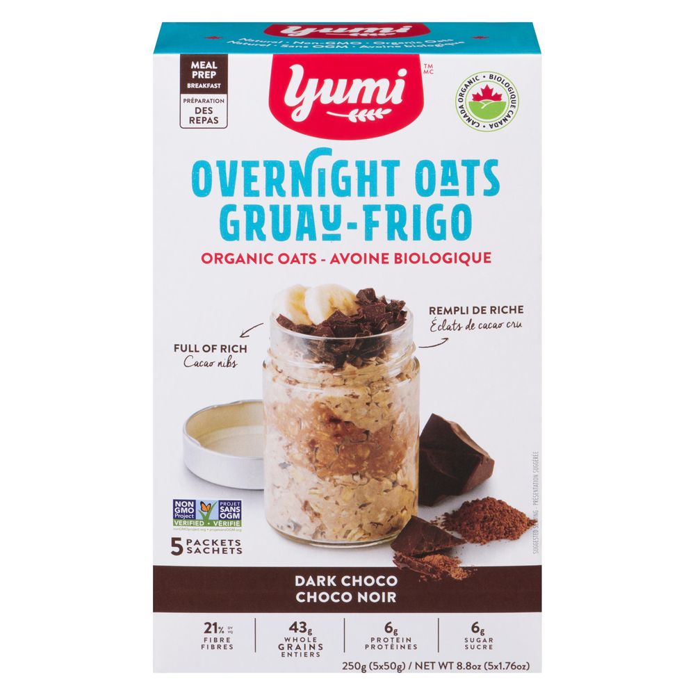 Yumi Organic Dark Choco Overnight Oats, 250 G