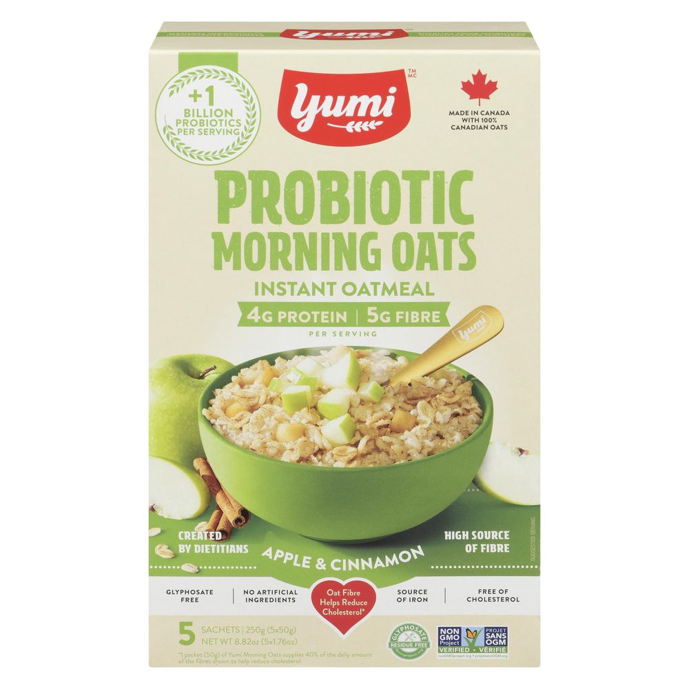 Yumi Apple And Cinnamon Probiotic Morning Oats, 264 G