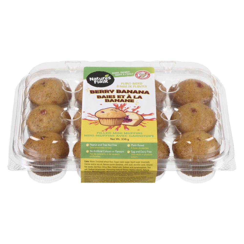 Nature's Flair Berry Banana Burst Filled Mini Muffins, 336 G