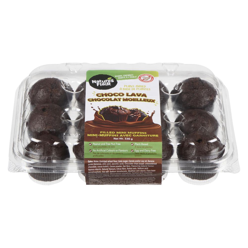 Nature's Flair Plant Based Choco Lava Filled Mini Muffins, 336 G
