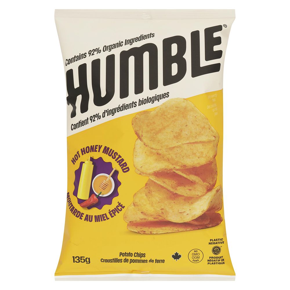 Humble Organic Hot Honey Mustard Potato Chips, 135 G