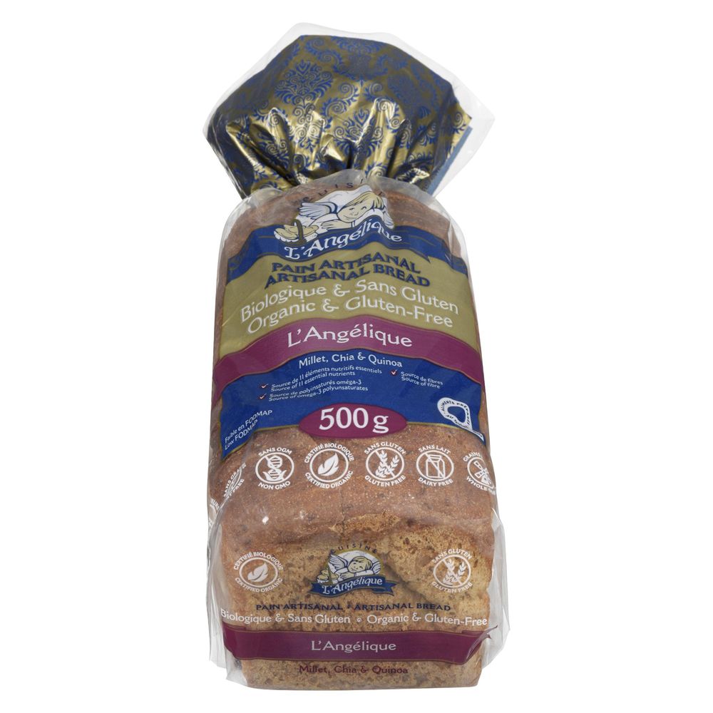 Cuisine L'angelique Organic Millet Chia And Quinoa Artisanal Bread, 500 G