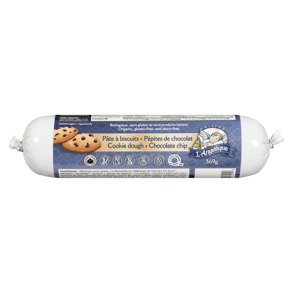 Cuisine L'angelique Organic Chocolate Chip Cookie Dough, 369 G
