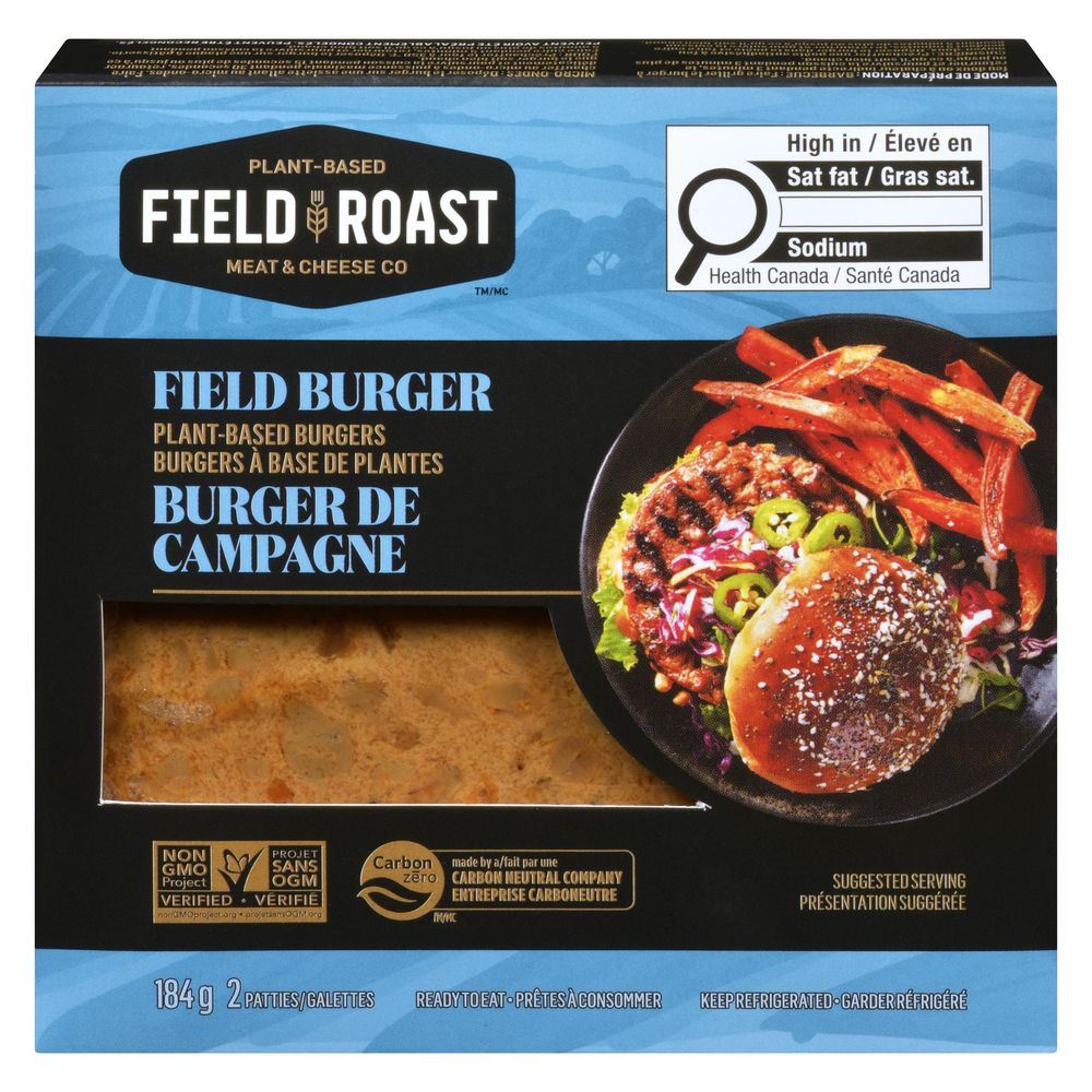 Field Roast Plant-based Field Burger, 184 G