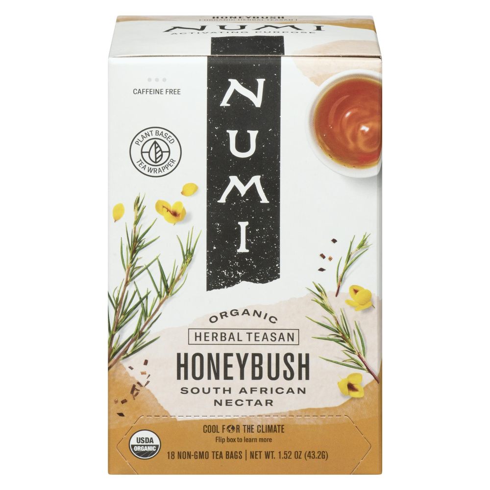 Numi Organic Honeybush Tea Bag, 18 Count -- 6 Per Case