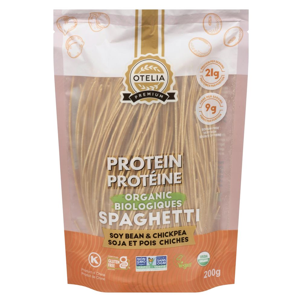 Otelia Organic Protein Soy Bean And Chickpea Spaghetti, 200 G -- 12 Per Case