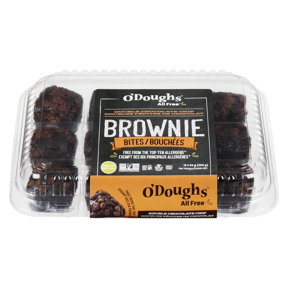 O'doughs ,bouchées De Brownie Double Chocolat Allfree, 288 G
