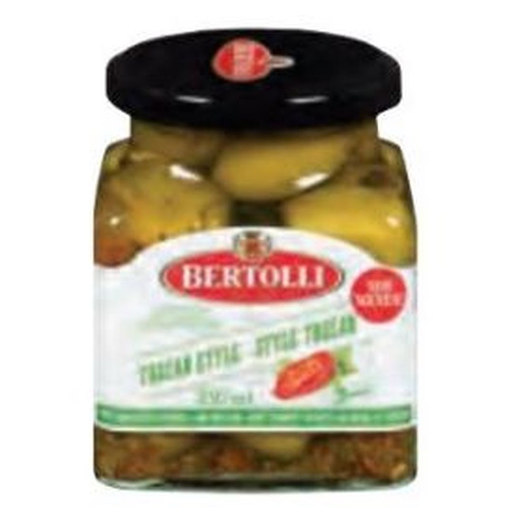 Bertolli Olives Dénoyautées À La Toscane, 250 Ml – 6 Par Boîte