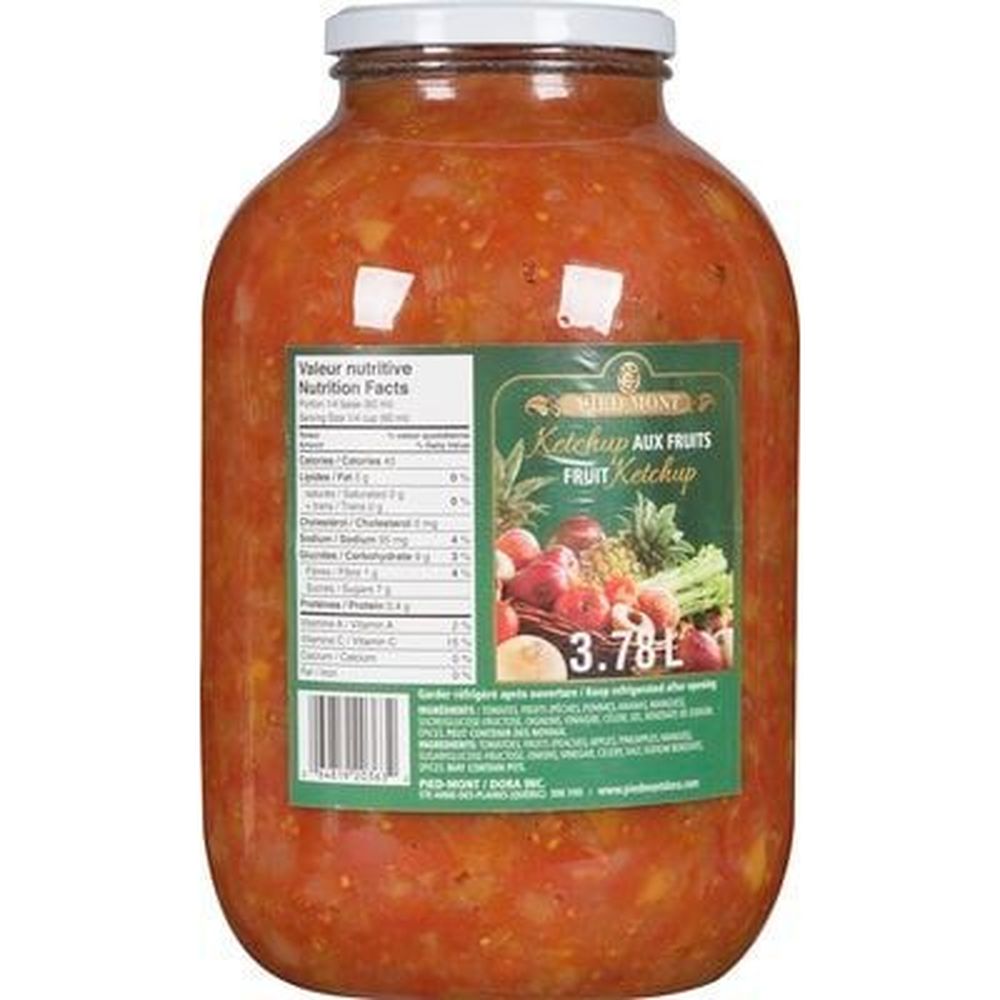 Pied-mont Red Fruit Ketchup, 3.78 L -- 2 Per Case