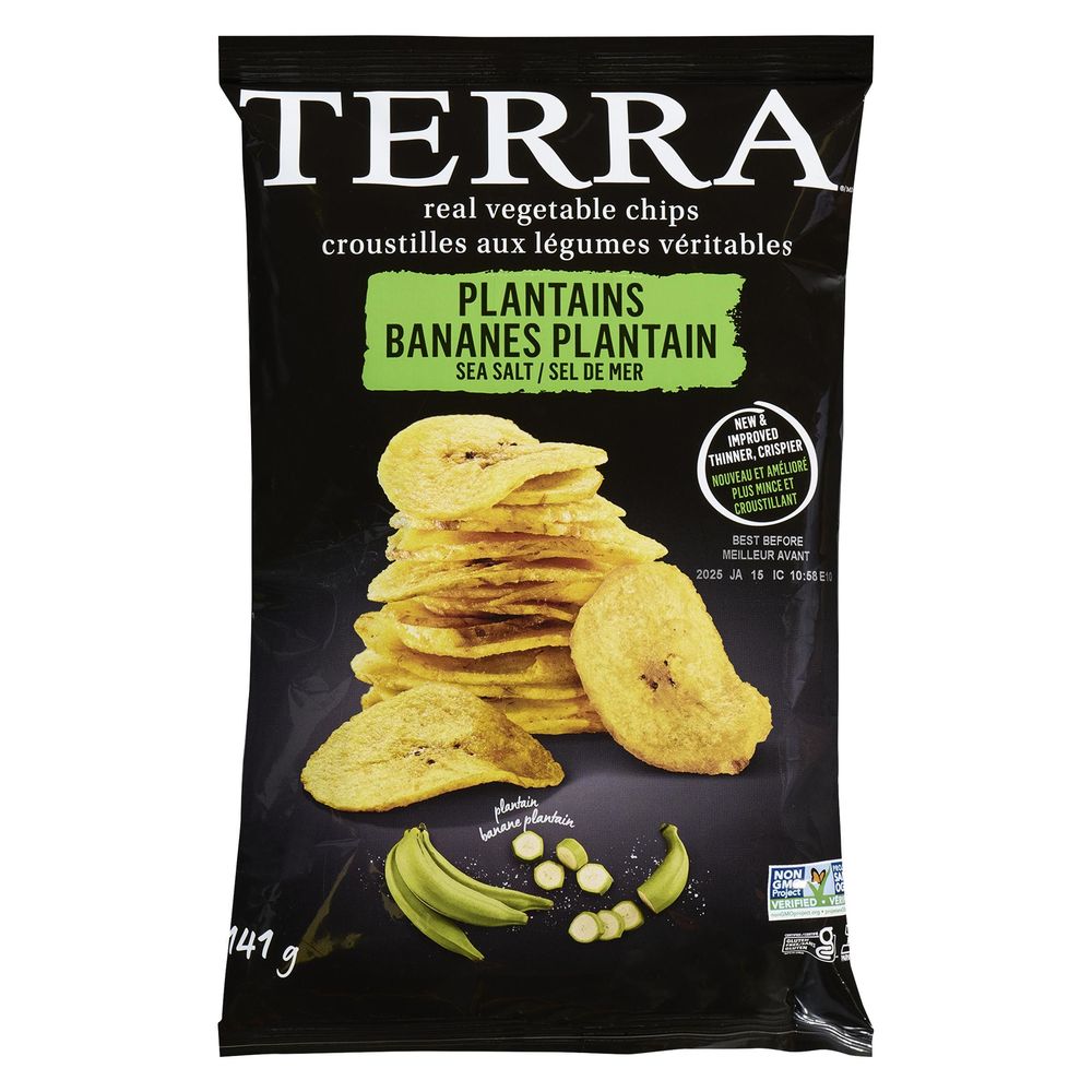 Terra Sea Salt Plantains Chips, 141 G -- 12 Per Case