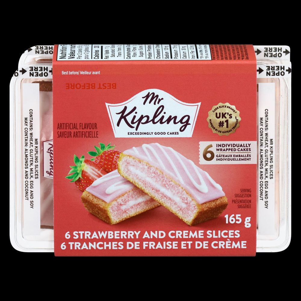 Mr Kipling Strawberry And Cream Slices, 165 G -- 12 Per Case