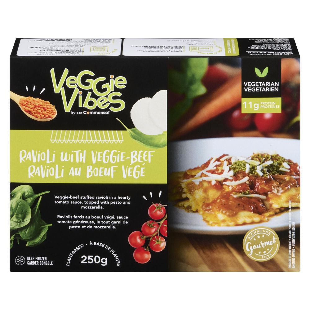 Veggie Vibes Ravioli With Veggie Beef, 250 G -- 12 Per Case