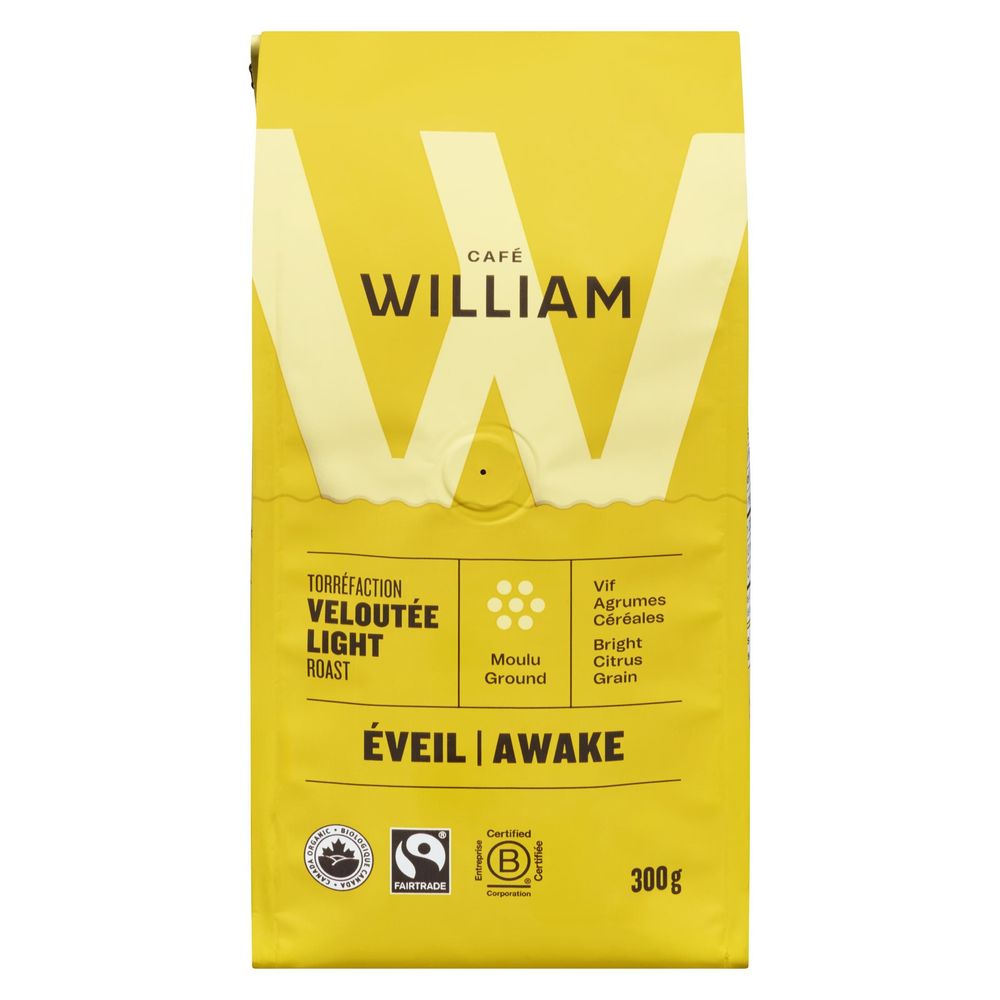 William Vital Organic Light Roast Ground Coffee, 300 G -- 6 Per Case