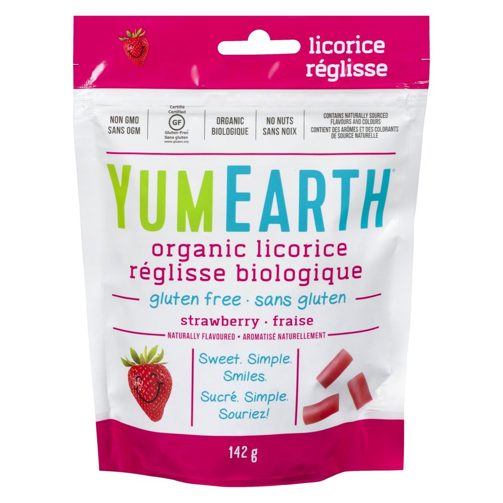 Yumearth Organic Strawberry Licorice Candy, 142 G -- 6 Per Case