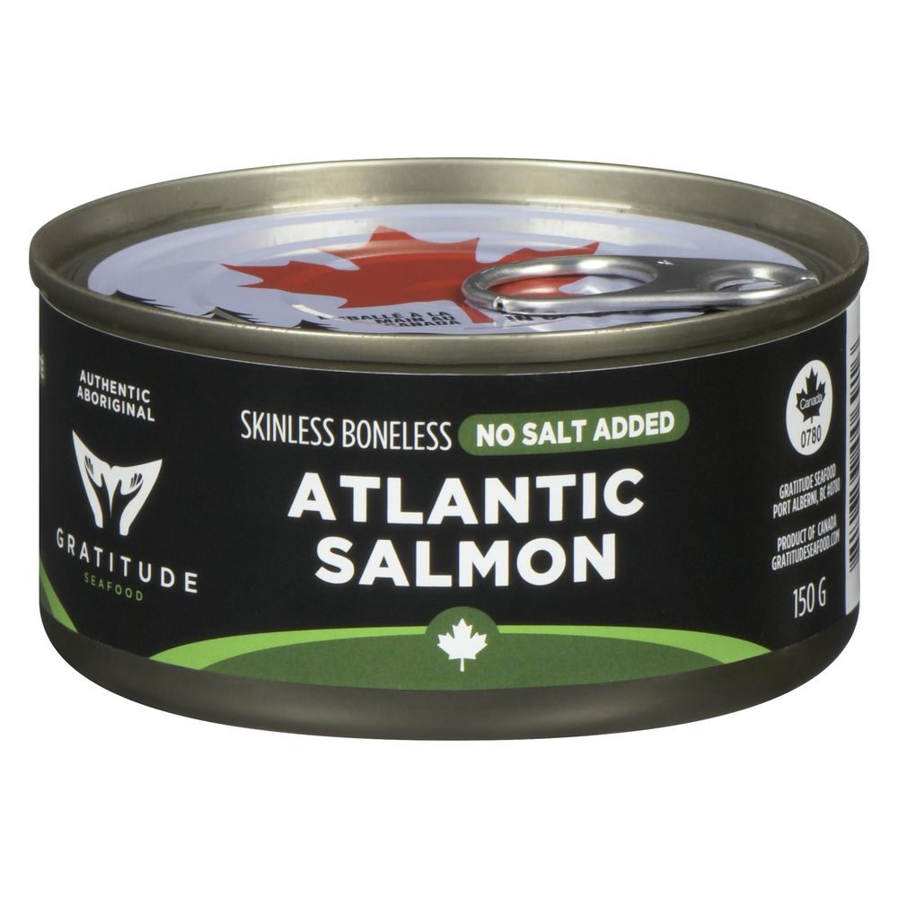Gratitiude Seafood Skinless Boneless No Salt Salmon, 150 G -- 12 Per Case