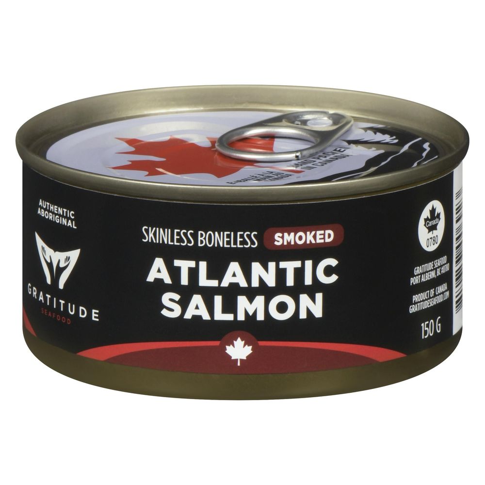 Gratitiude Seafood Skinless Boneless Smoked Salmon, 150 G -- 12 Per Case
