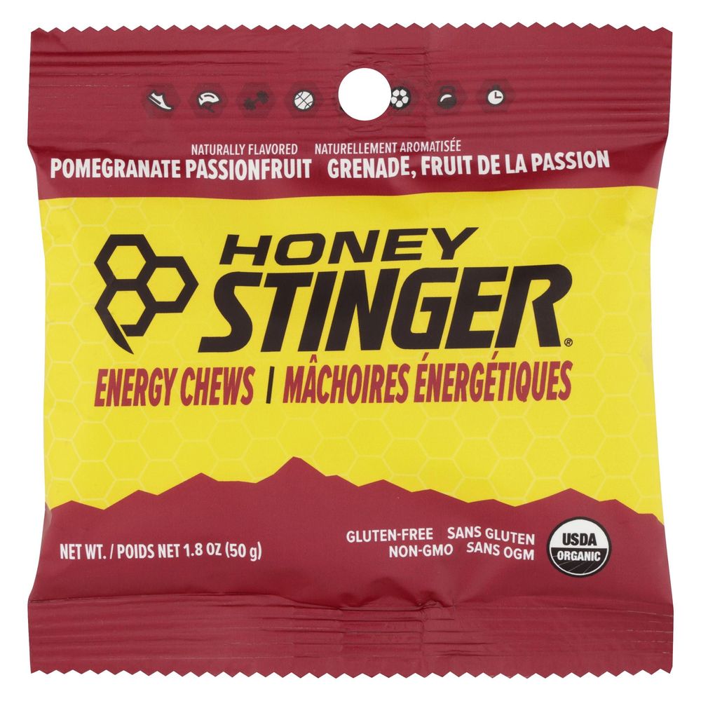 Honey Stinger Pomegranate And Passionfruit Energy Chews, 50 G -- 12 Per Case