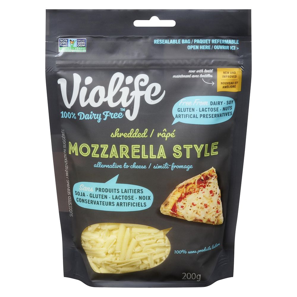 Violife Shredded Mozzarella Style Cheese, 200 G -- 8 Per Case