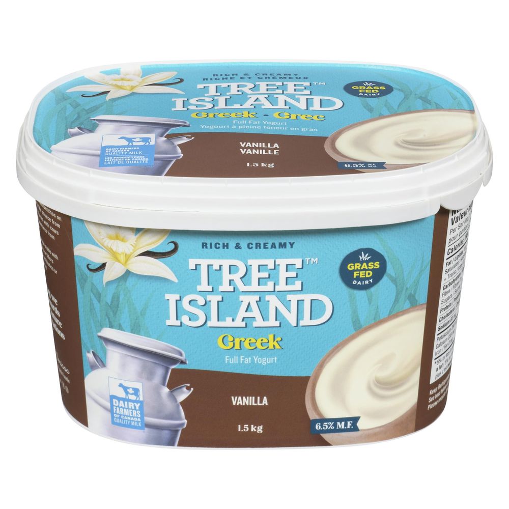 Tree Island Vanilla Greek Yogurt, 1.5 Kg -- 4 Per Case