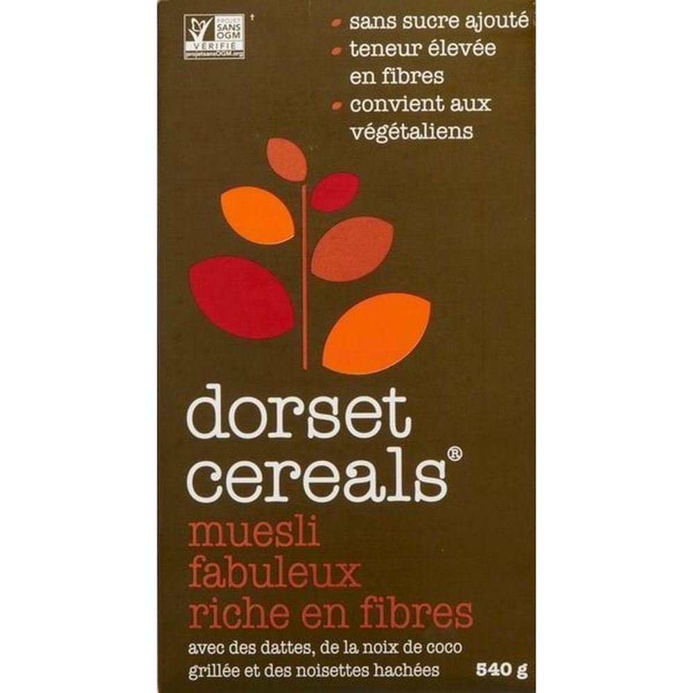 Dorset Muesli Fabulous Riche En Fibres, 540 G – 8 Sachets Par Boîte