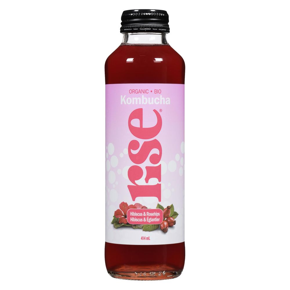 Rise Hibiscus And Rosehips Kombucha, 414 Ml