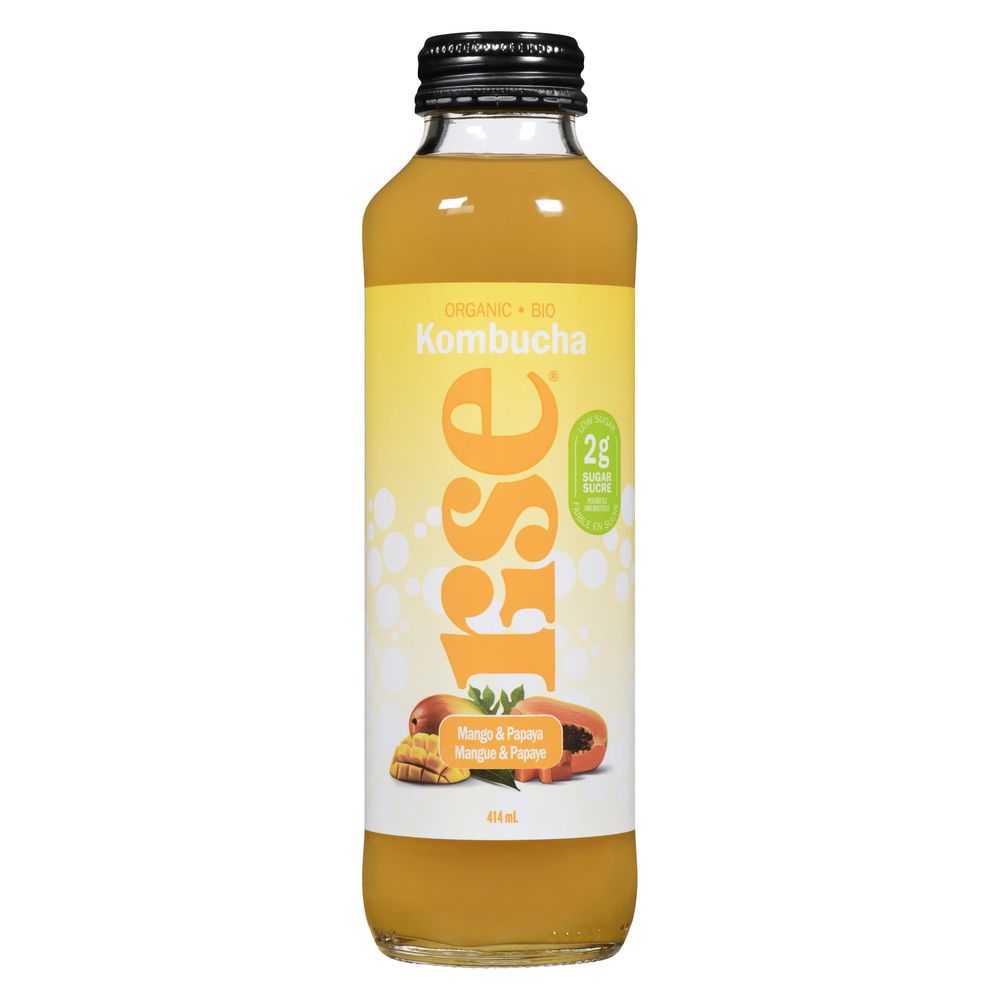 Rise Mango And Papaya Kombucha, 414 Ml