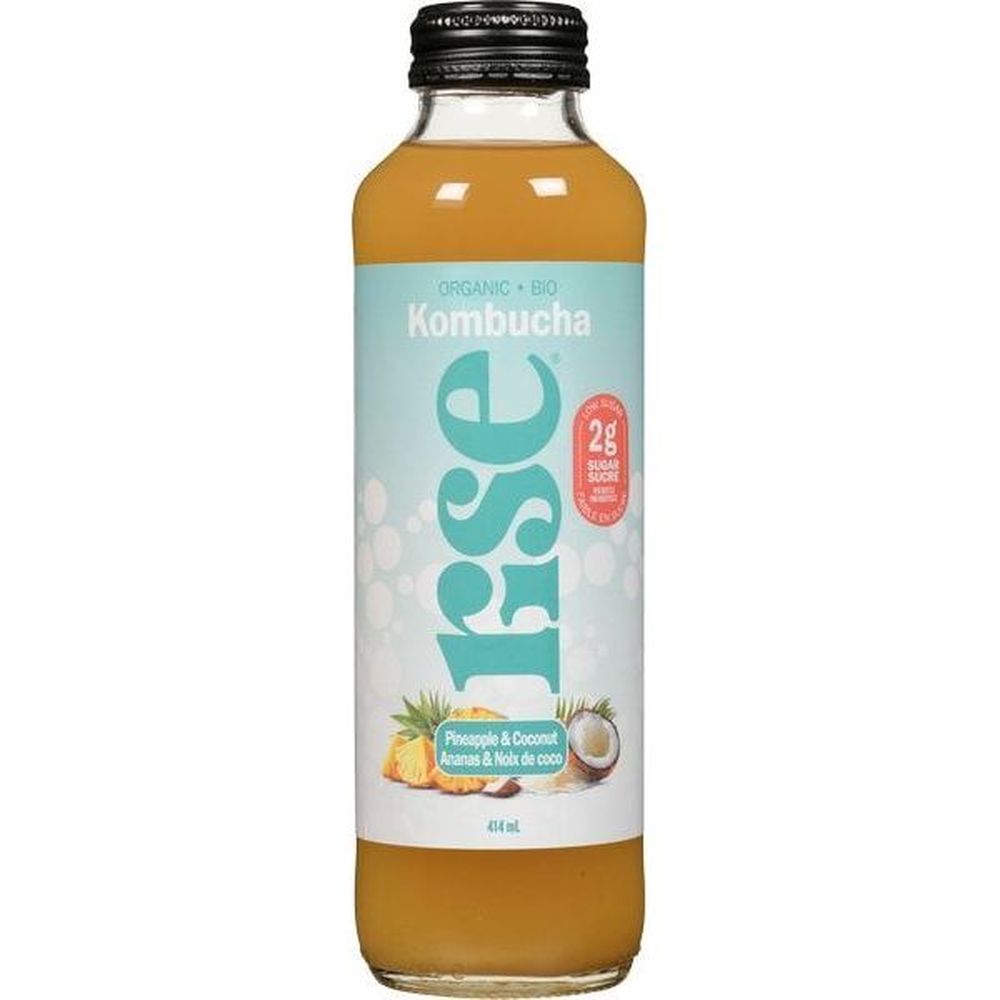 Rise Organic Pineapple And Coconut Kombucha, 414 Ml -- 12 Per Case