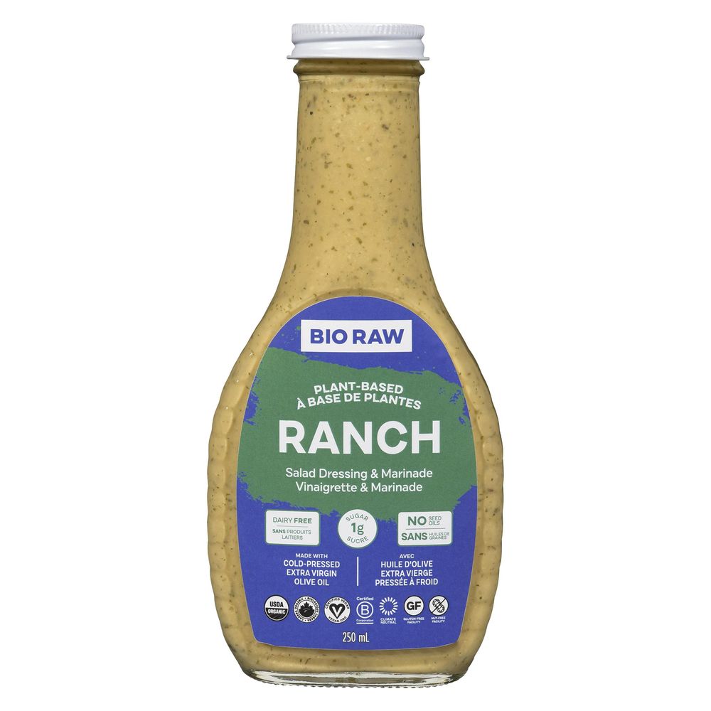 Bio Raw Ranch Dressing And Marinade, 250 Ml