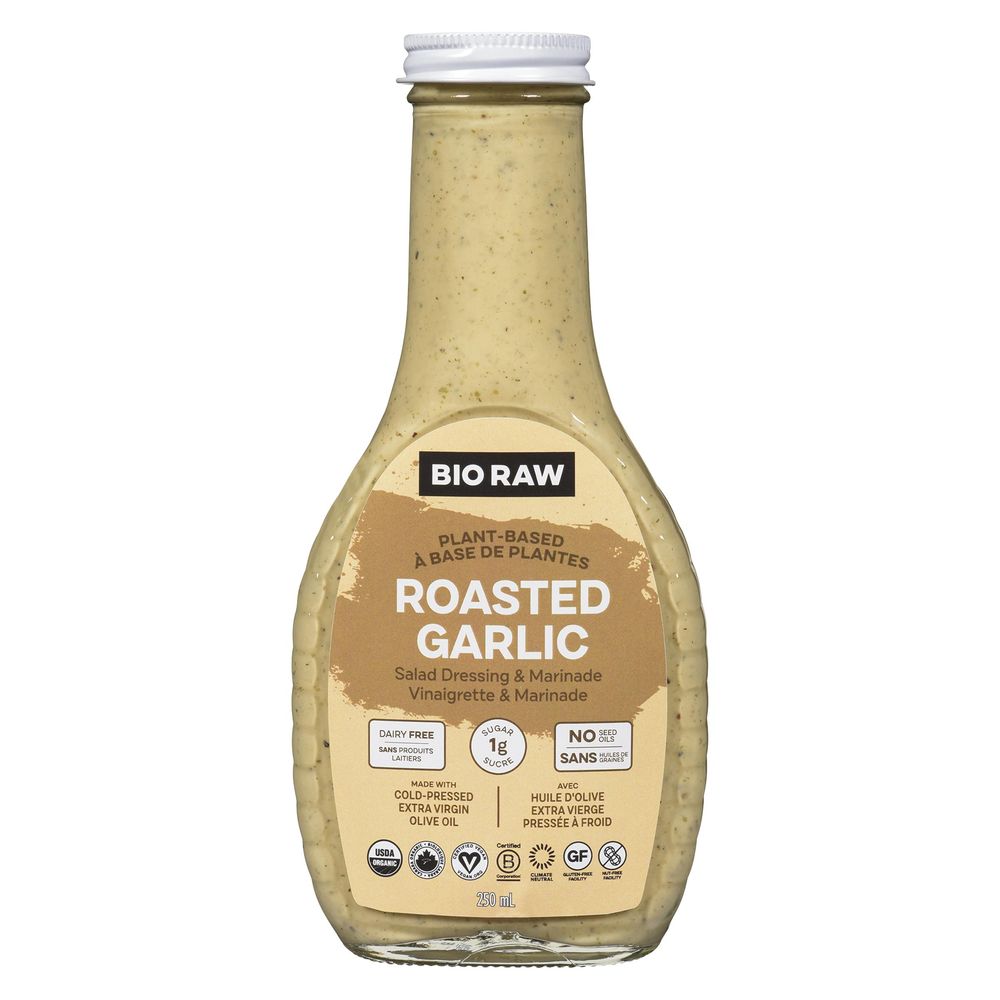 Bio Raw Roasted Garlic Dressing And Marinade, 250 Ml