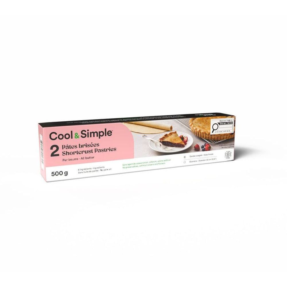Cool&simple ,2 Pâtes Brisées, 500 G